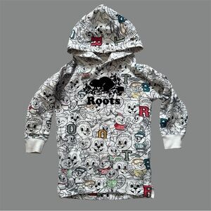 Roots Beaver Cartoon All Over Print Sweater Dress